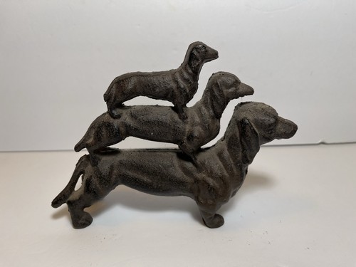 Vintage cast iron triple - cast,