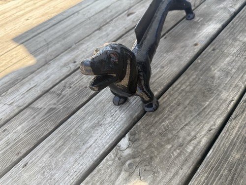 Cast iron dachshund dog - cast,