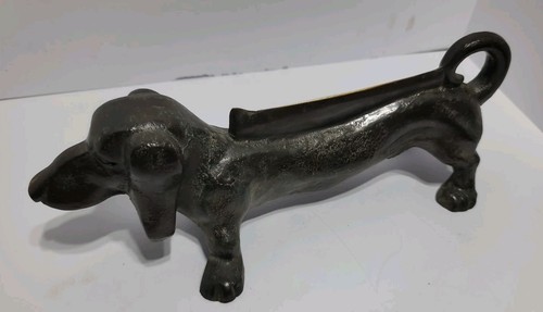 Vintage brass dachshund boot - ,